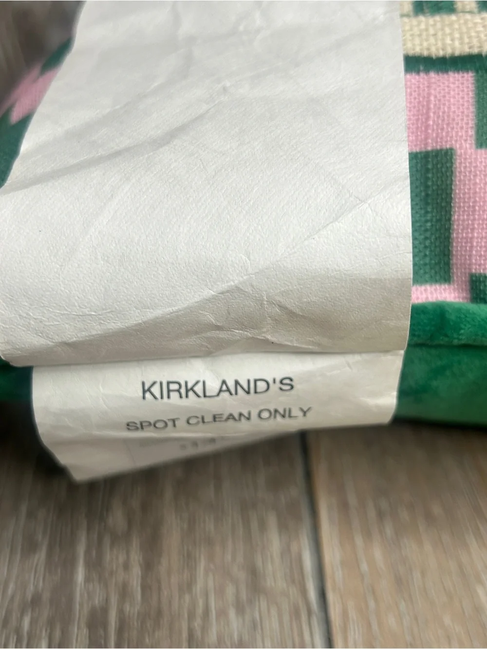 Kirklands Summer Vibes Only Decorative Pillow • 10x10 • Pink Green Checkered